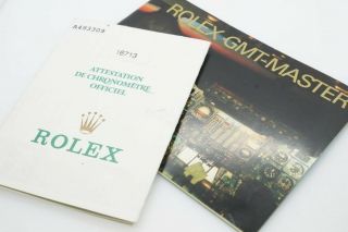 Vintage Rolex Gmt Master Instruction Book / Booklet And Papers C1999 $1 N/res