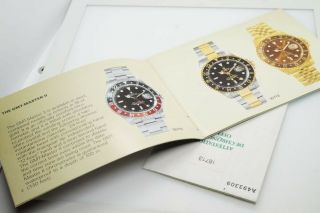 VINTAGE ROLEX GMT MASTER INSTRUCTION BOOK / BOOKLET AND PAPERS c1999 $1 N/RES 4