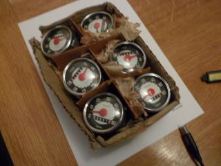 Vintage Veglia Speedometers Box Of Six Trials/scooter/moped 0/60 Mph N.  O.  S