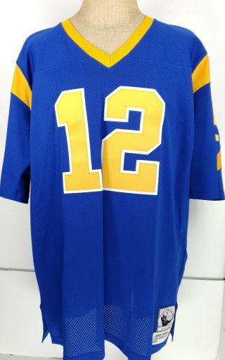 Vtg Throwback 1974 Los Angeles Rams Jersey James Harris Mitchell & Ness Size 56