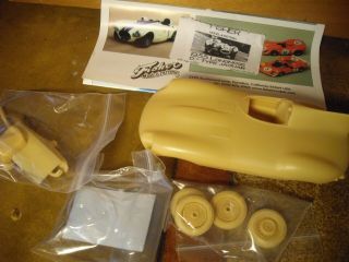 Fisher Resin 1952 1953 1954 Jaguar D Type Body & Parts Builder Kit Vintage Rare