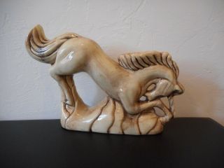 Ceramic Unicorn Tobacco Water Pipe 11.  5 " Tall Rumph Style Vintage Water Pipe