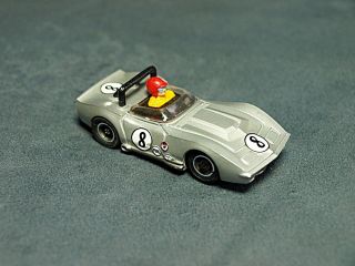 Vintage Tyco Pro Ho Scale Race Car A/p Corvette Silver 8