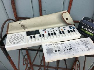 Vintage Casio Vl - Tone Vl1 Electronic Keyboard Synthesizer W Book Case & Ac Plug