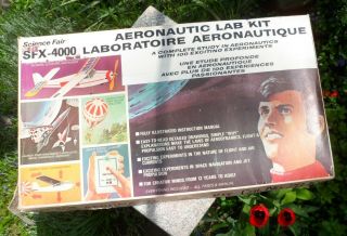 Vintage Science Fair Sfx - 4000 Aeronautical Lab Kit No.  28 - 196 Nos Nib