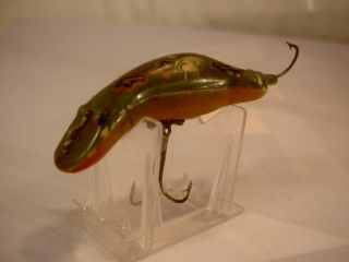 Vintage Old Fishing Collectible Lure Plug Heddon Luny Frog Circa 1930 Bait Hook