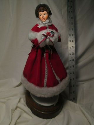 Vtg 1988 Simpich Character Dolls Victorian Ice Skater Evalyn Jane Coat Muff Nr