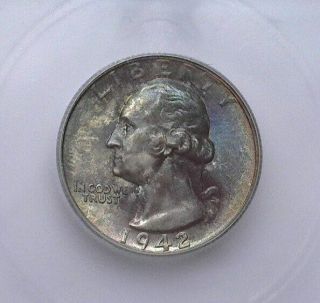 1942 - S Washington Silver 25 Cents Icg Ms67,  Rare This Lists For $2,  050