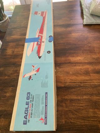 Vintage Carl Goldberg Eagle 63 Model Airplane Kit