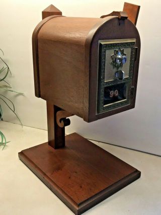 Mailbox Bank With Vintage Post Office Box Door Tumbler Locking Handcrafted Wood