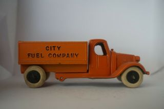 1930s Vintage Tootsie Toy Orange Mack Coal Truck City Fuel Company No.  804 At47