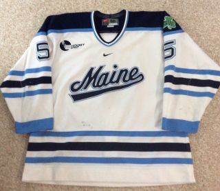 Travis Wight Umaine University Of Maine Game Worn Hockey Jersey Rare Sw