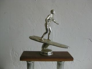 Vtg 1967 PACIFIC BEACH SURFING USSA COMPETITION TROPHY SURF AWARD SAN DIEGO 2