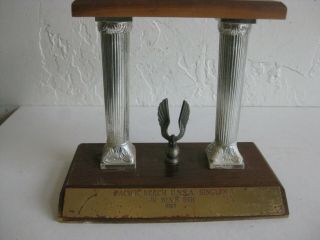 Vtg 1967 PACIFIC BEACH SURFING USSA COMPETITION TROPHY SURF AWARD SAN DIEGO 3