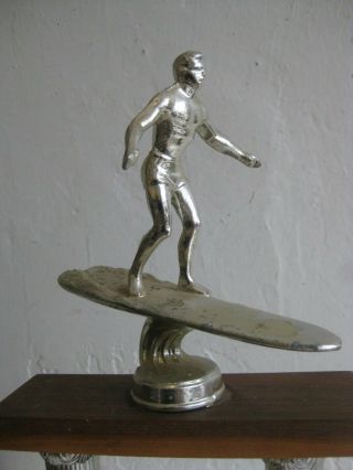 Vtg 1967 PACIFIC BEACH SURFING USSA COMPETITION TROPHY SURF AWARD SAN DIEGO 5