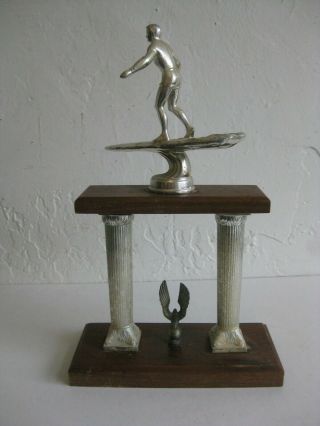 Vtg 1967 PACIFIC BEACH SURFING USSA COMPETITION TROPHY SURF AWARD SAN DIEGO 8