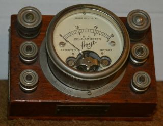 Vintage & Collectable Hoyt Dc Volt - Ammeter To 30 Amps Meter