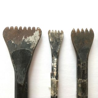 10 vtg Stone Carving Tools - TOOTH CHISELS - Sculpting Tools 2