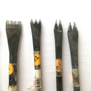 10 vtg Stone Carving Tools - TOOTH CHISELS - Sculpting Tools 4