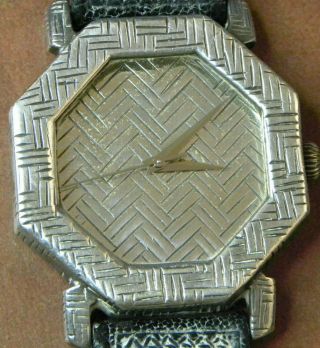 Rare Herringbone John Hardy Sterling Silver Watch 925 Well.