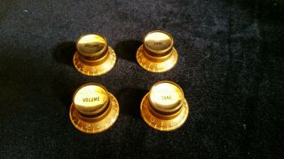 Gibson Vintage Gold Reflector Knobs 1960s