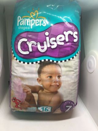 Vintage Pampers Cruisers Diapers Size 7 16ct Rare