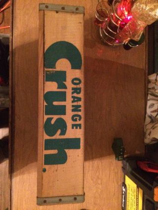 Rare Vintage 1967 Orange Crush Wood Soda/pop Crate 24 Slot Sturdy - Bilt Near