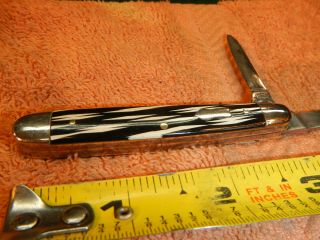 Rare Celuoid Vintage Remington Usa 2 - Blade Pocket Knife - Tiger Stripe