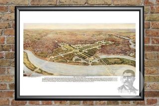 Old Map Of Washington,  Dc From 1915 - Vintage D.  C.  Art,  Historic Decor