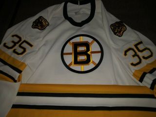 Andy Moog Vintage Ccm Maska Air Knit Embroidered/stitched Jersey Xl Bruins Rare