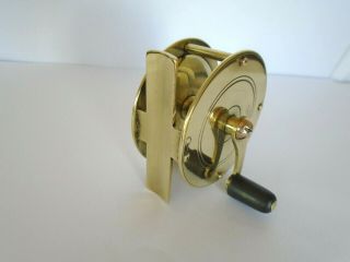 A Fine Antique Brass Fly Fishing Reel By S.  Allcock Of Redditch England