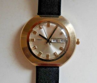 Vintage Timex Mechanical Wrist Watch 1973 Rare Retro 1970 