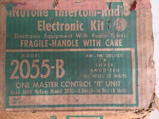Vintage NuTone 2055 - 2056 Music Intercom System Am/fm 2