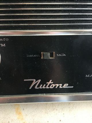 Vintage NuTone 2055 - 2056 Music Intercom System Am/fm 4