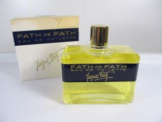 Vintage Jacques Fath De Fath Eau De Toilette Perfume Bottle 8 Fl.  Oz.