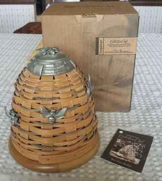 2010 Htf Longaberger Bee Hive Collectors Club Basket Complete W/ Card Rare