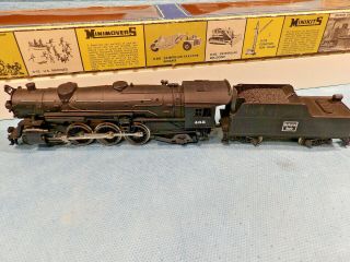 Vintage Ahm Rivarossi Ho Scale 4 - 6 - 2 Cb&q Burlington Locomotive & Tender