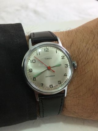 Vintage Timex Mechanical Men Wristwatch Made In Great Britain 1967