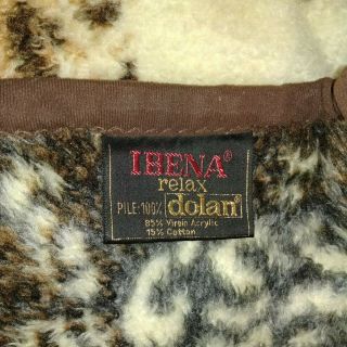 Vintage IBENA Relax Dolan Blanket Reversible Panther 72 X 53 Made in W.  Germany 3