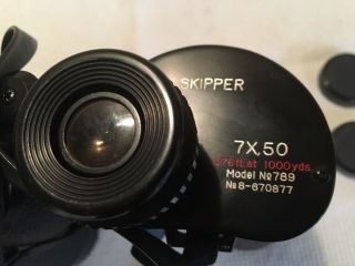 VINTAGE SWIFT SKIPPER 7X50 BINOCULARS MODEL 789,  CASE 4