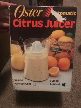 Vintage Oster Automatic Electric Citrus Juicer Model 368 - Made In Usa