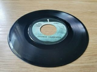 The Beatles George Harrison Apple 45 record MY SWEET LORD Rare Blue Label Error 4