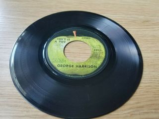 The Beatles George Harrison Apple 45 record MY SWEET LORD Rare Blue Label Error 7