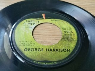The Beatles George Harrison Apple 45 record MY SWEET LORD Rare Blue Label Error 8