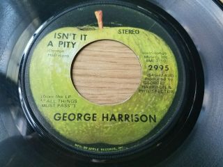 The Beatles George Harrison Apple 45 record MY SWEET LORD Rare Blue Label Error 9