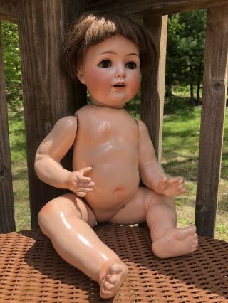Antique 20 Inch German Bisque Head Doll Composition Body Boy Marked Jdk 260