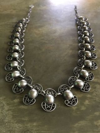 Vintage Mexican Silver Early Necklace