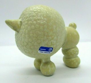 Lisa Larson Rare Poodle Figurine,  Gustavberg Sweden Pottery,  With Sticker