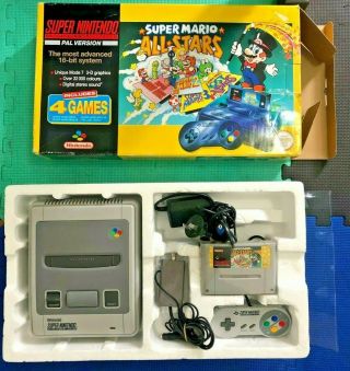 Snes Mario All - Stars Boxed Console - Nintendo Rare Aus Pal