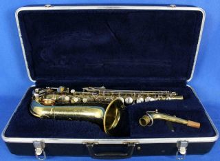 Vintage Conn Shooting Star Alto Saxophone Sax Woodwind Instrument W/ Case